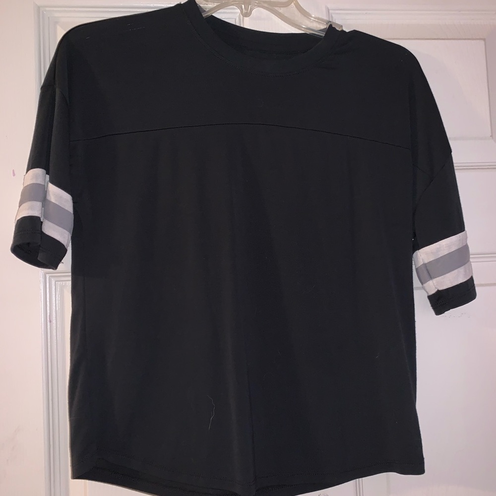 Black athletic shirt